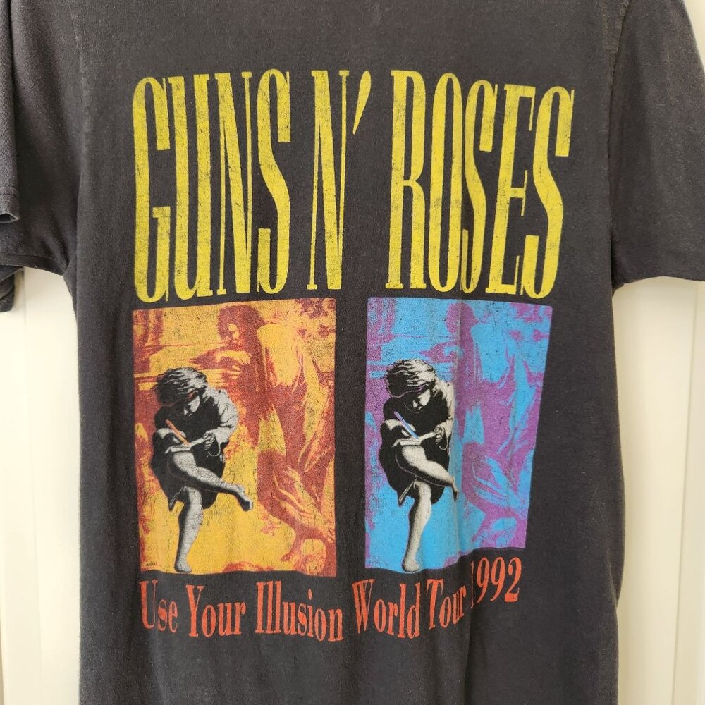 Guns N Roses Use Your Illusion Tour 1992 T-Shirt Gray Band Tee Cozy Soft 90's - Picture 3 of 6
